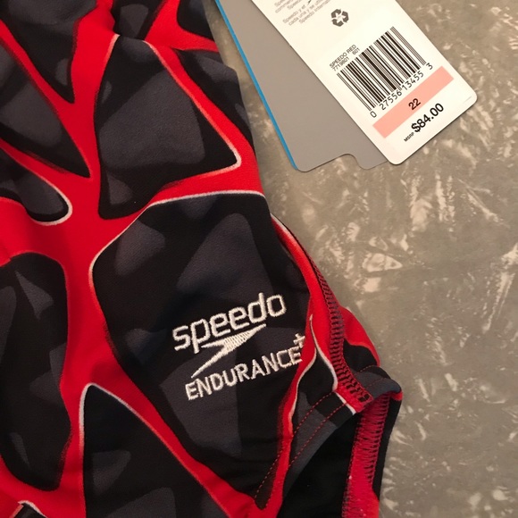 Speedo Endurance women’s swimsuit size 22 red grey - Picture 2 of 7
